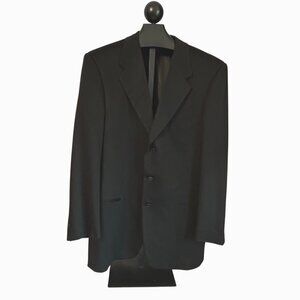 Trussini Blazer Jacket Boyd's Mens Italy 56L US 46L Black Cashmere Made In Italy